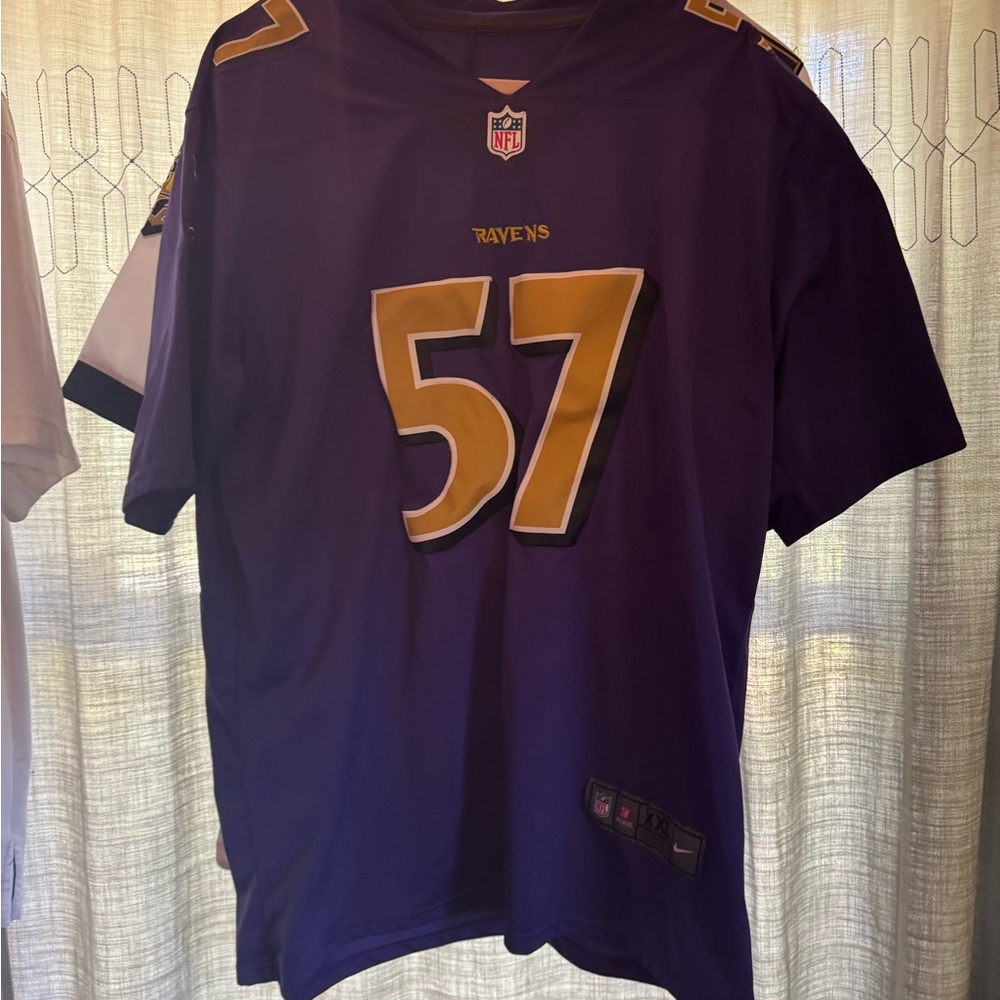 NFL Nike ON FIELD #57 CJ MOSLEY Baltimore Ravens Jersey